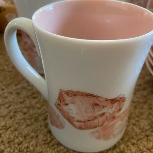 6 seashell Japanese Porcelin Fitz& Floyd mugs